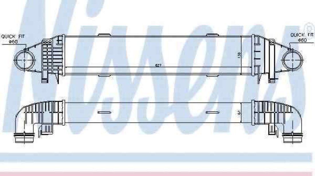 Radiator intercooler MERCEDES-BENZ C-CLASS T-Model (S204) NISSENS 96598