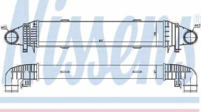 Radiator intercooler MERCEDES-BENZ C-CLASS T-Model S204 NISSENS 96596