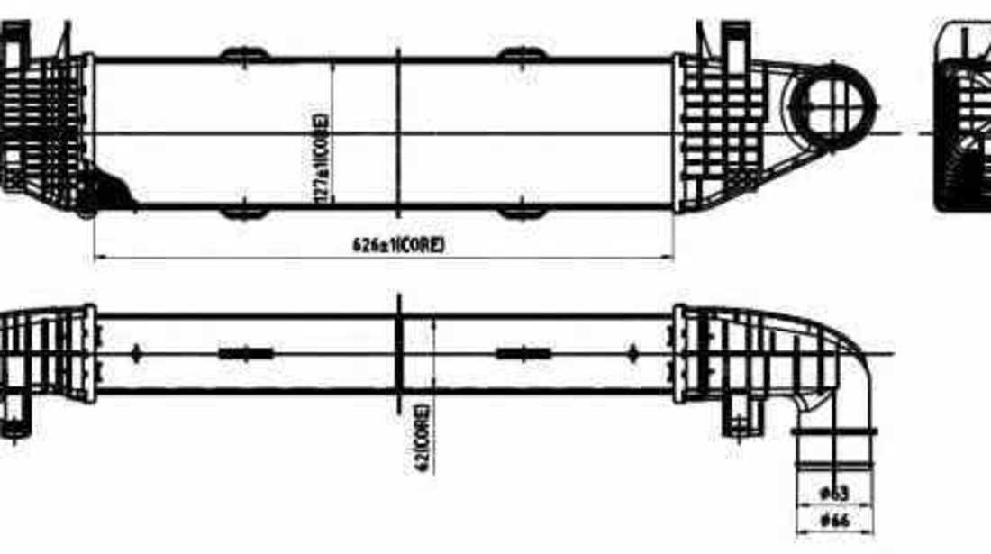 Radiator intercooler MERCEDES-BENZ C-CLASS W204 NRF 30313