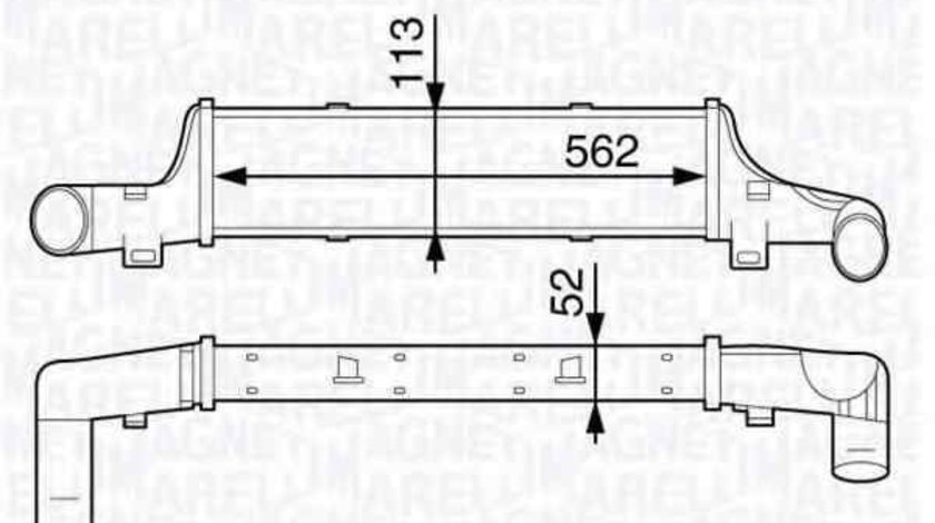 Radiator intercooler MERCEDES-BENZ E-CLASS combi (S210) MAGNETI MARELLI 351319202500