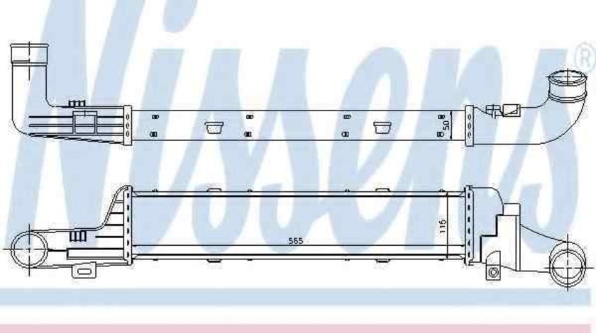 Radiator intercooler MERCEDES-BENZ E-CLASS combi (S210) NISSENS 96861