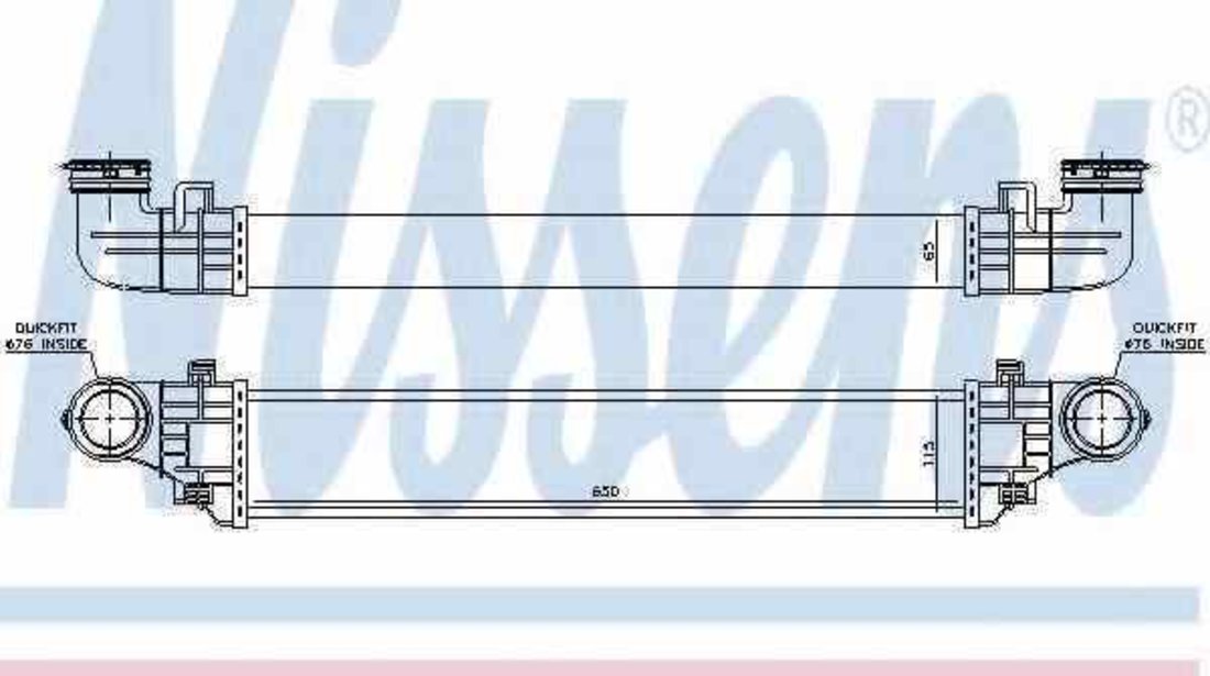 Radiator intercooler MERCEDES-BENZ E-CLASS W211 NISSENS 96785