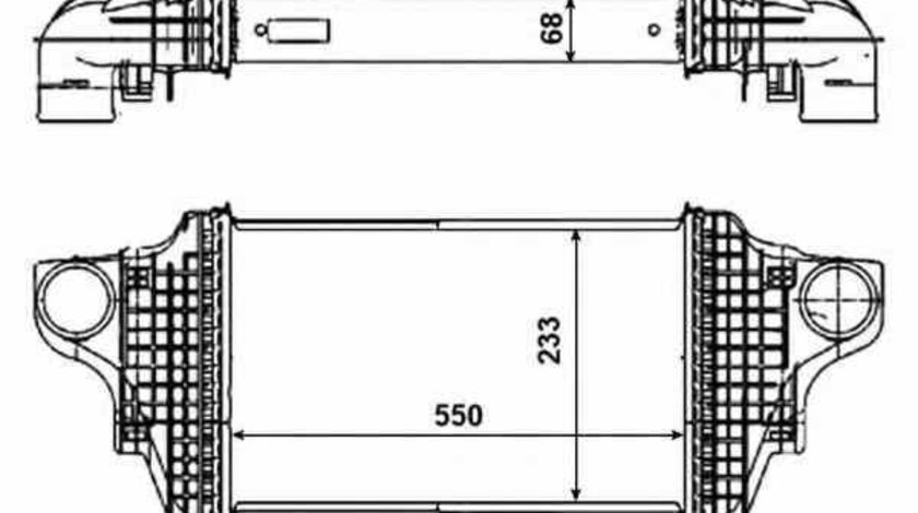 Radiator intercooler MERCEDES-BENZ M-CLASS W164 NRF 30464