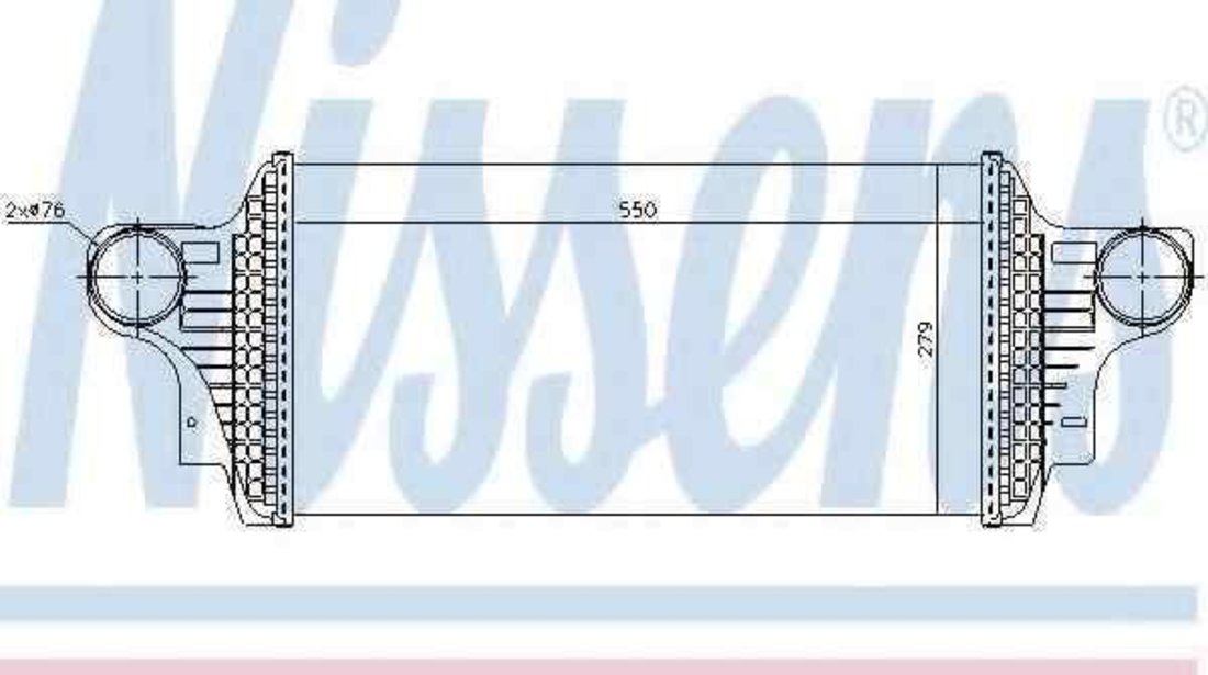 Radiator intercooler MERCEDES-BENZ M-CLASS (W164) NISSENS 96438