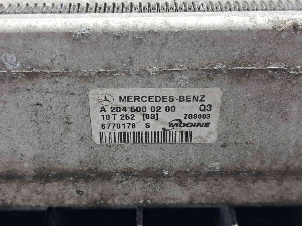 Radiator intercooler Mercedes Clasa C (W204) [Fabr 2007-2014] A2046000200 2.2 CDI 651911 2.2 CDI 651911 80KW / 109CP