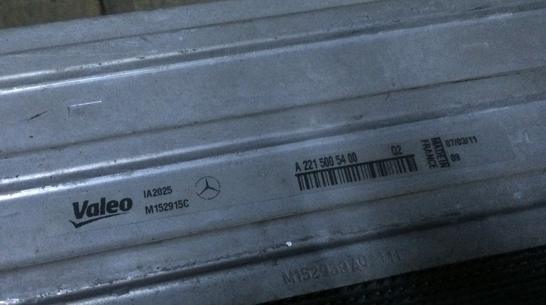 Radiator intercooler Mercedes S-class W221 S250/350 BlueTEC Cod A2215005400