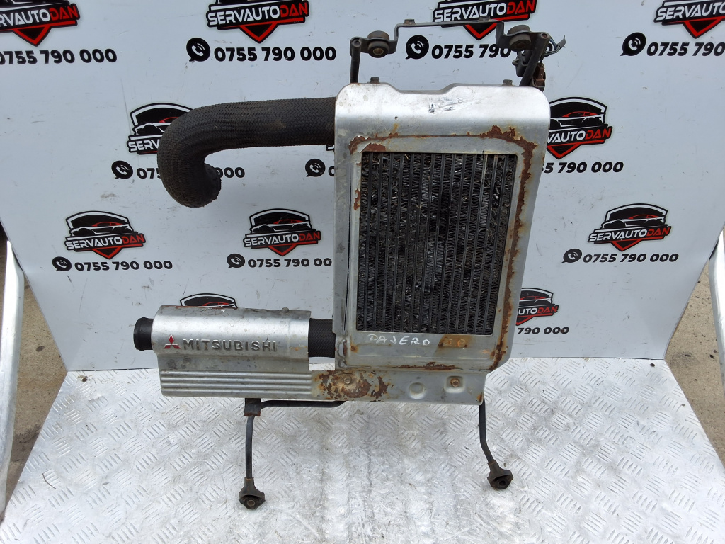 Radiator intercooler Mitsubishi Pajero 2 (1990-2000) 2.8 Motorina 1998, CU ELECTROVENTILATOR / CU SUPORT Furtunuri AUXILIARE / COMPLET