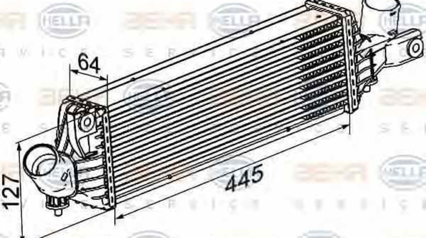 Radiator intercooler NISSAN ALMERA Mk II N16 HELLA 8ML 376 777-081