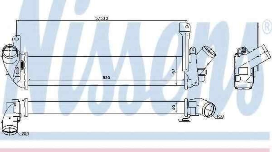 Radiator intercooler NISSAN KUBISTAR (X76) NISSENS 96563