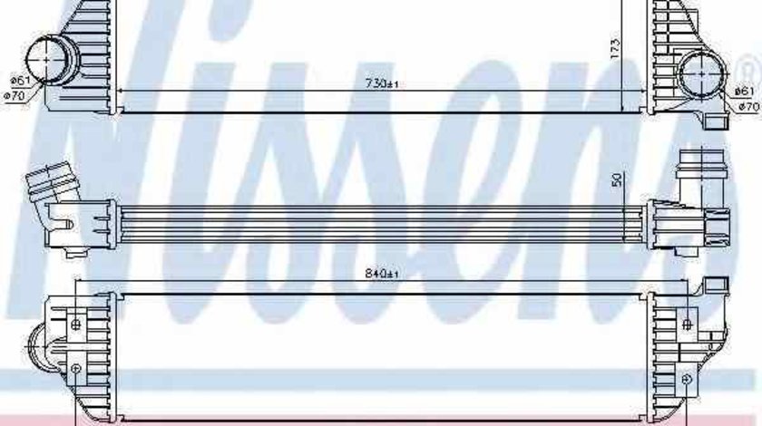 Radiator intercooler NISSAN NV400 caroserie NISSENS 96501