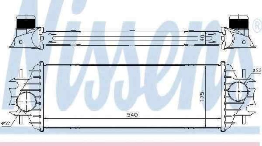 Radiator intercooler NISSAN PRIMASTAR bus (X83) NISSENS 96762