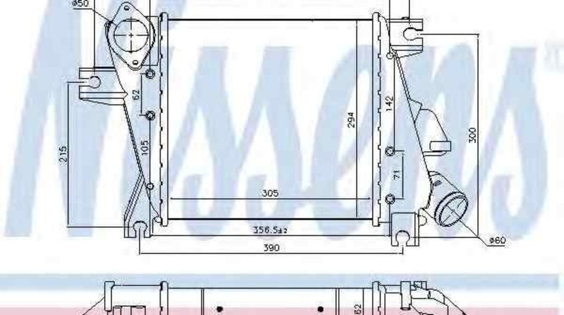 Radiator intercooler NISSAN X-TRAIL (T30) NISSENS 96527 cod intern: 96527RIw