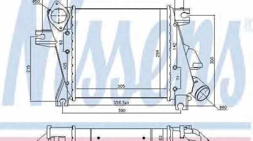 Radiator intercooler NISSAN X-TRAIL T30 NISSENS 96527