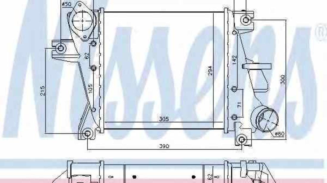 Radiator intercooler NISSAN X-TRAIL T30 Producator NISSENS 96407