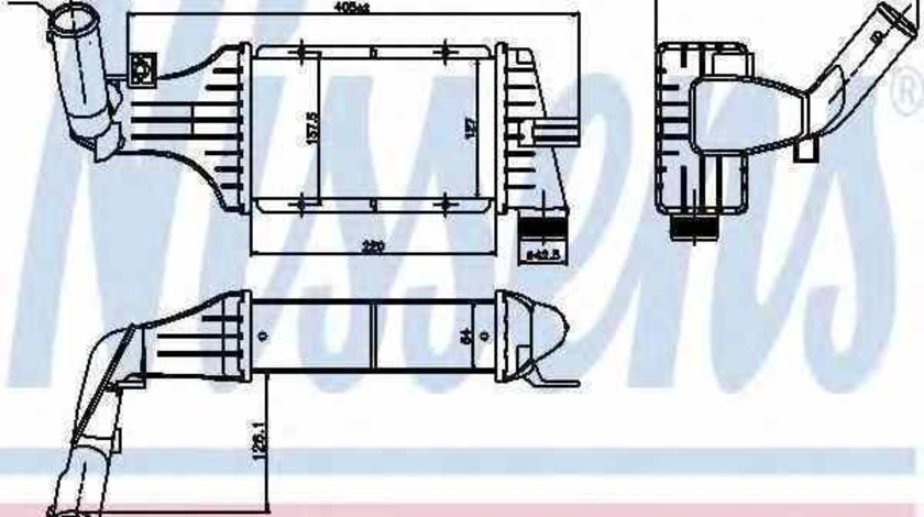 Radiator intercooler OPEL ASTRA G combi F35 NISSENS 96788