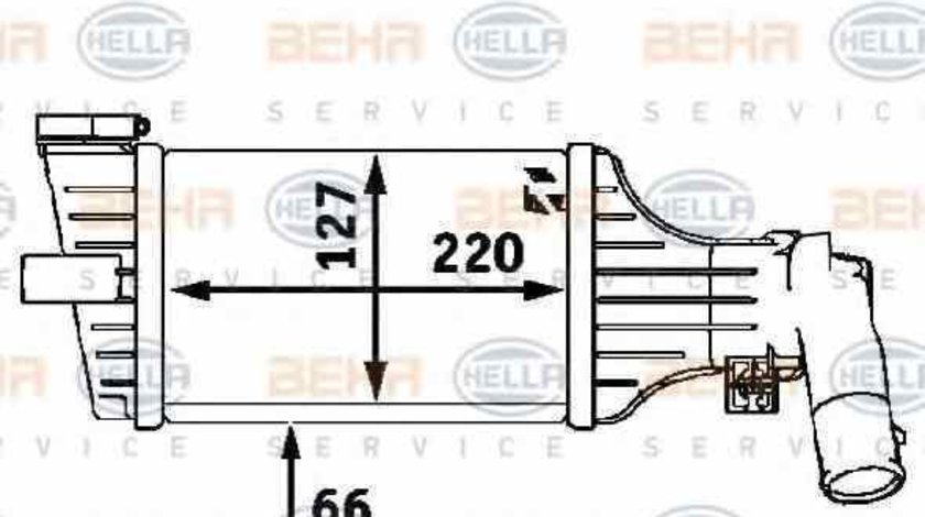 Radiator intercooler OPEL ASTRA G hatchback F48 F08 HELLA 8ML 376 723-181