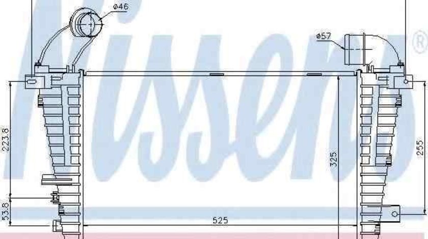 Radiator intercooler OPEL ASTRA H caroserie (L70) NISSENS 96590