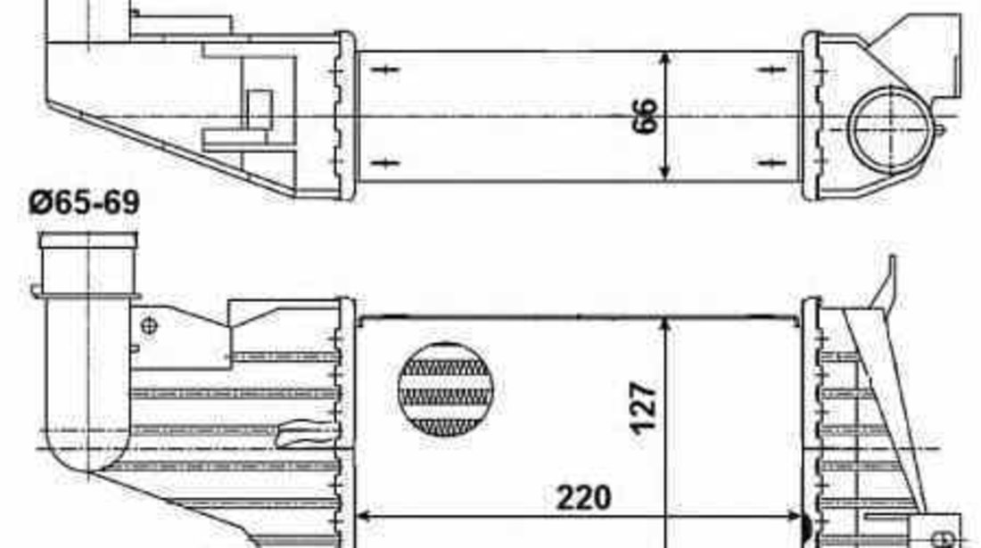 Radiator intercooler OPEL ASTRA H caroserie L70 NRF 30258