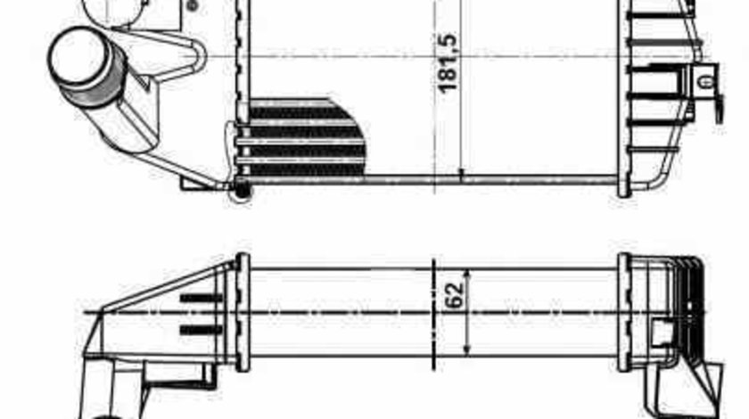 Radiator intercooler OPEL ASTRA H combi L35 NRF 30307