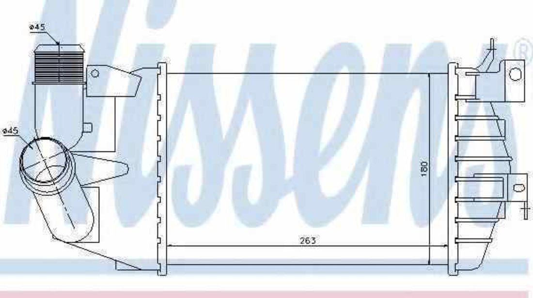 Radiator intercooler OPEL ASTRA H L48 NISSENS 96587