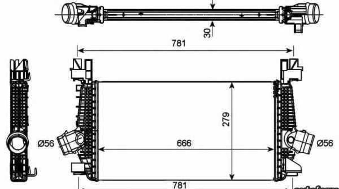 Radiator intercooler OPEL ASTRA J NRF 30270