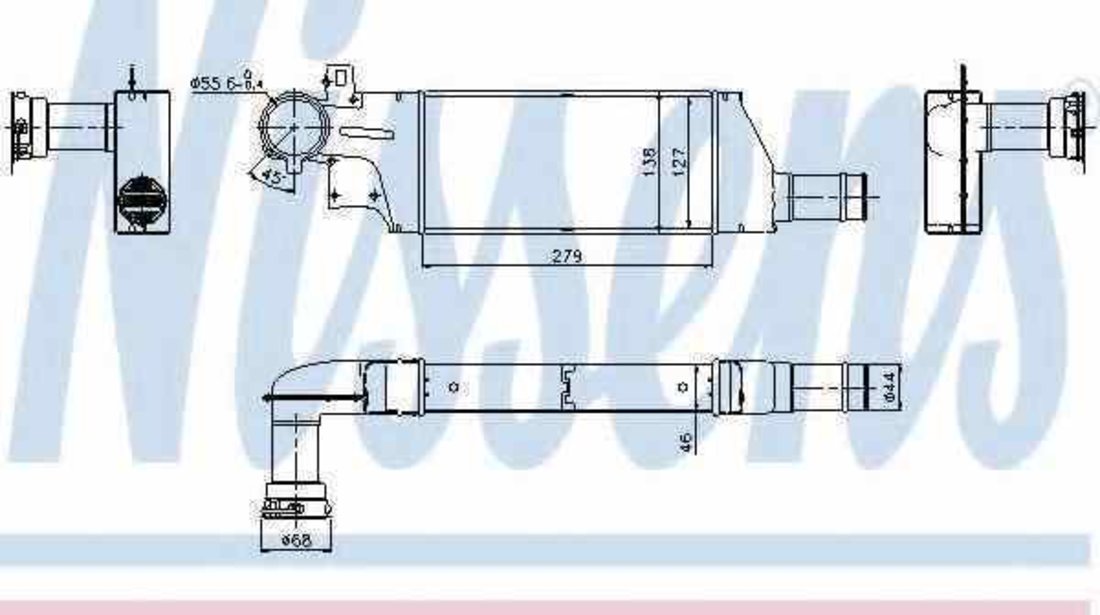 Radiator intercooler OPEL COMBO caroserie inchisa/combi NISSENS 96656