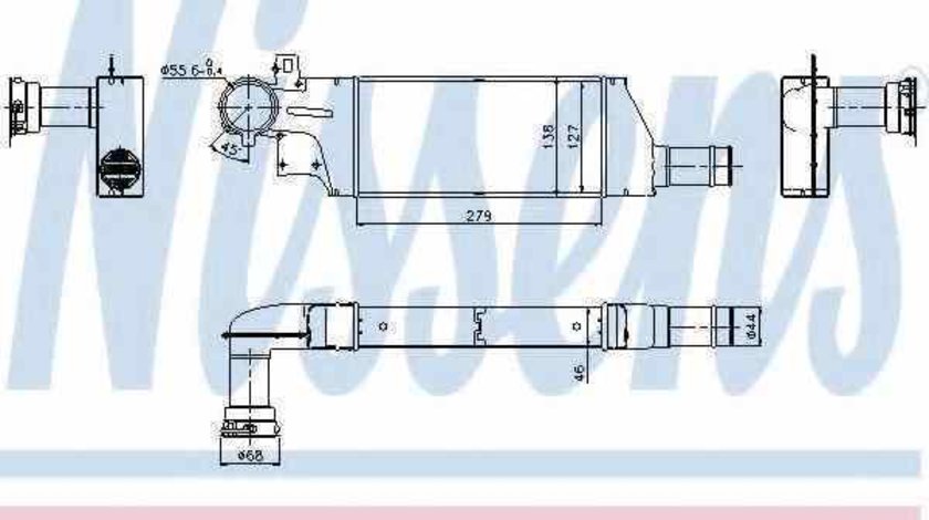 Radiator intercooler OPEL CORSA C caroserie F08 W5L NISSENS 96656