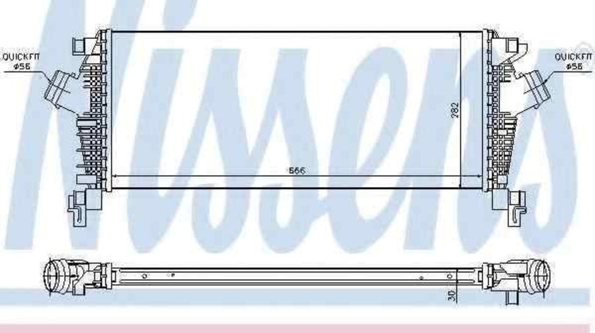 Radiator intercooler OPEL INSIGNIA combi NISSENS 96547