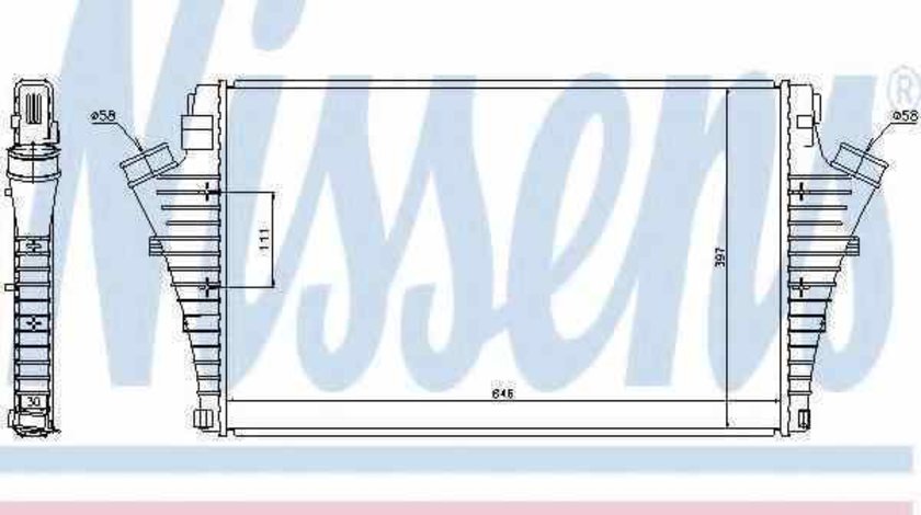 Radiator intercooler OPEL SIGNUM NISSENS 96684