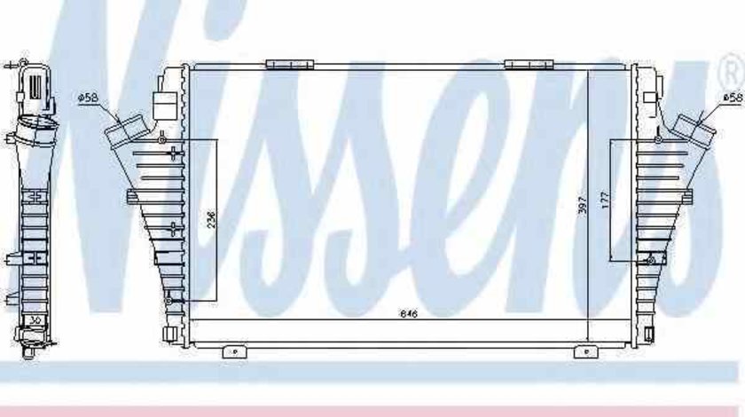 Radiator intercooler OPEL VECTRA C GTS NISSENS 96646