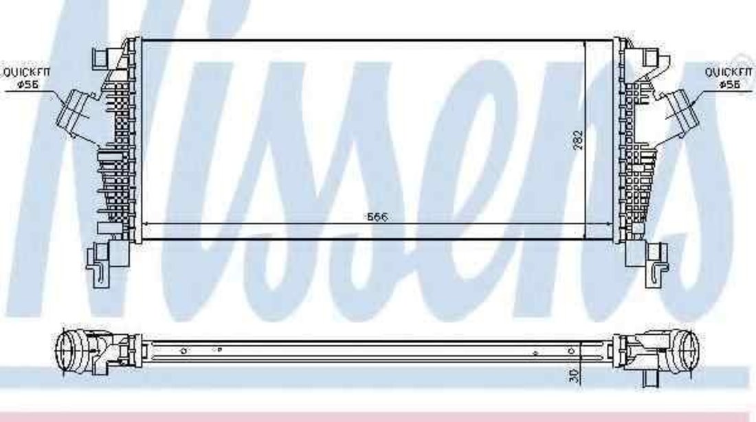 Radiator intercooler OPEL ZAFIRA TOURER C (P12) NISSENS 96547