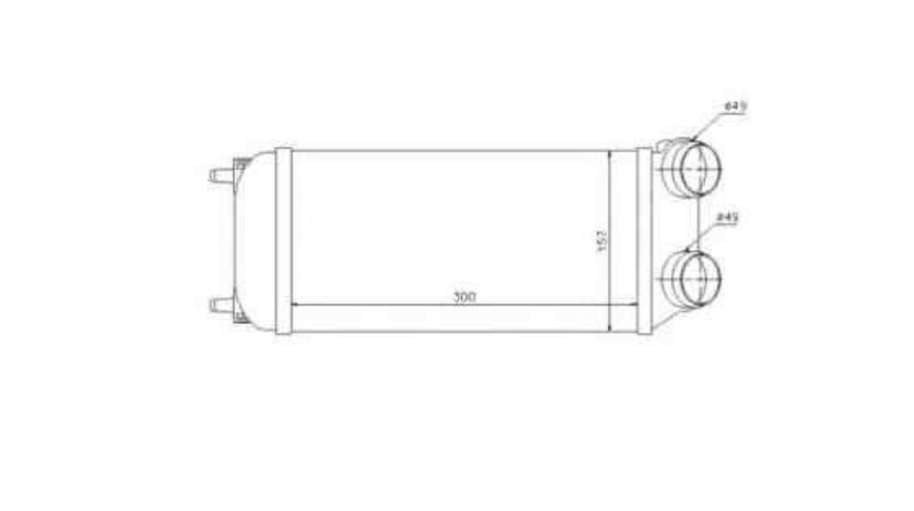Radiator intercooler PEUGEOT 206 hatchback (2A C) NRF 30904