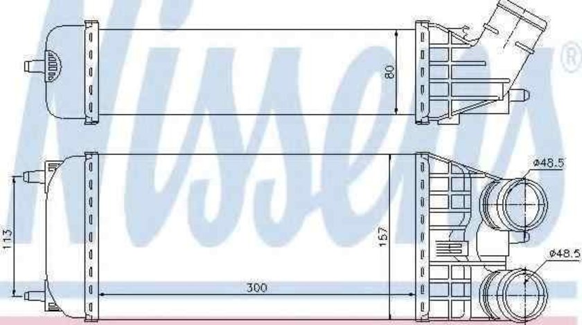 Radiator intercooler PEUGEOT 207 CC (WD_) NISSENS 96594