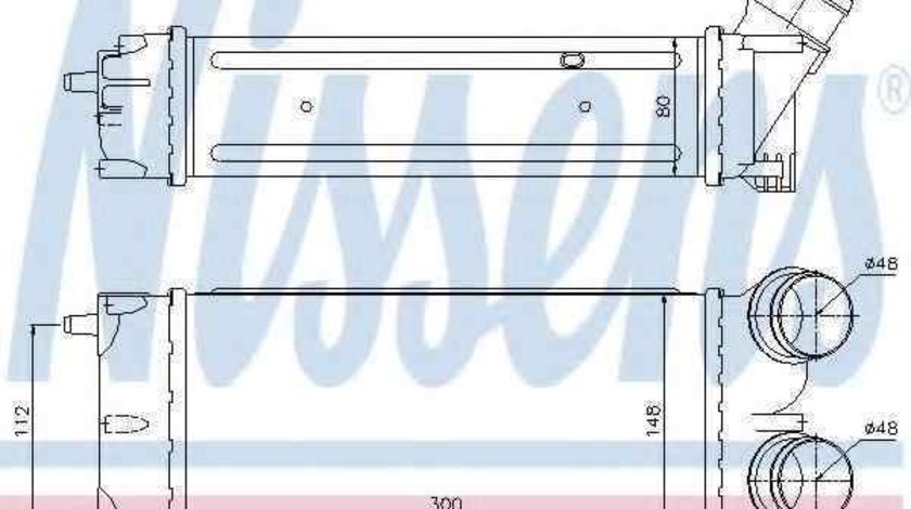 Radiator intercooler PEUGEOT 3008 NISSENS 96627