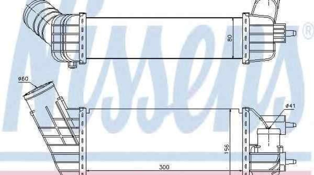 Radiator intercooler PEUGEOT 308 (4A_, 4C_) NISSENS 96573