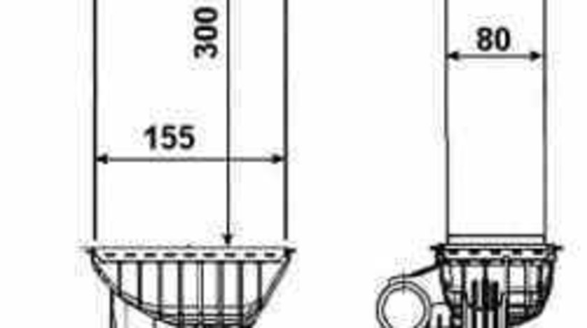 Radiator intercooler PEUGEOT 308 4A 4C NRF 30462