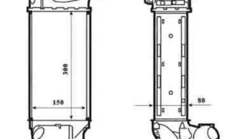 Radiator intercooler PEUGEOT 308 CC NRF 30195