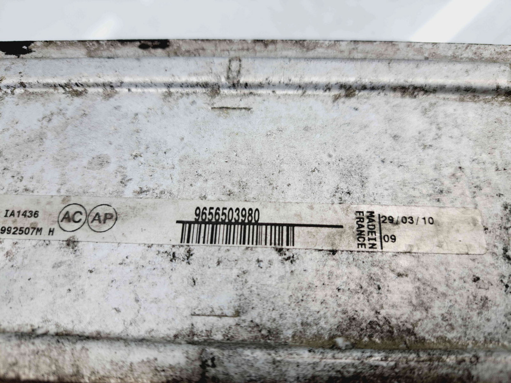 Radiator intercooler PEUGEOT 308 [Fabr 2007-2013] 9656503980 1.6 HDI 9HZ 80KW / 110CP