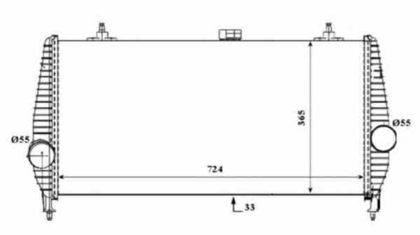 Radiator intercooler PEUGEOT 607 9D 9U NRF 30194