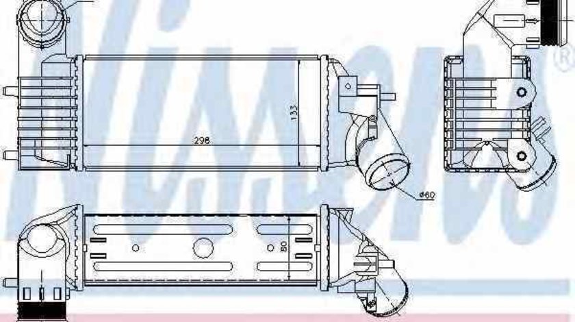 Radiator intercooler PEUGEOT 607 9D 9U Producator NISSENS 96765