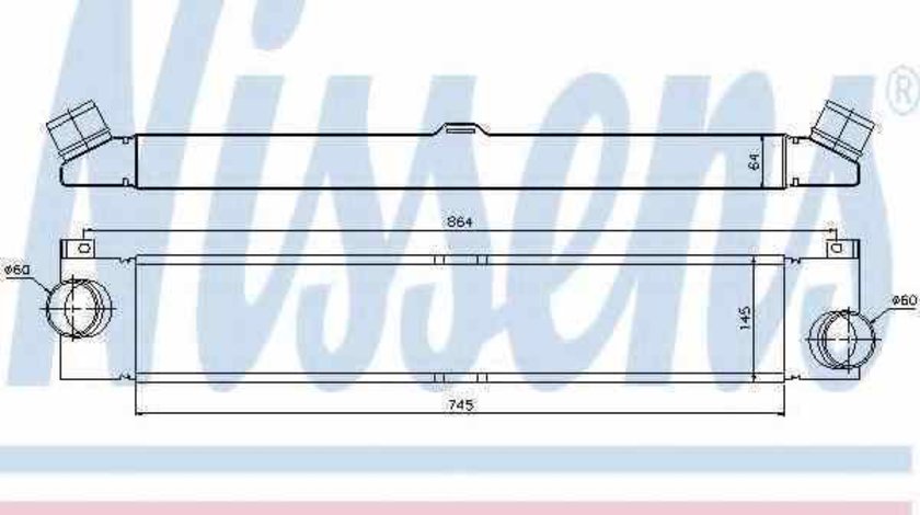 Radiator intercooler PEUGEOT BOXER platou / sasiu NISSENS 96623