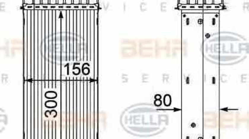 Radiator intercooler PEUGEOT EXPERT platou / sasiu HELLA 8ML 376 746-361