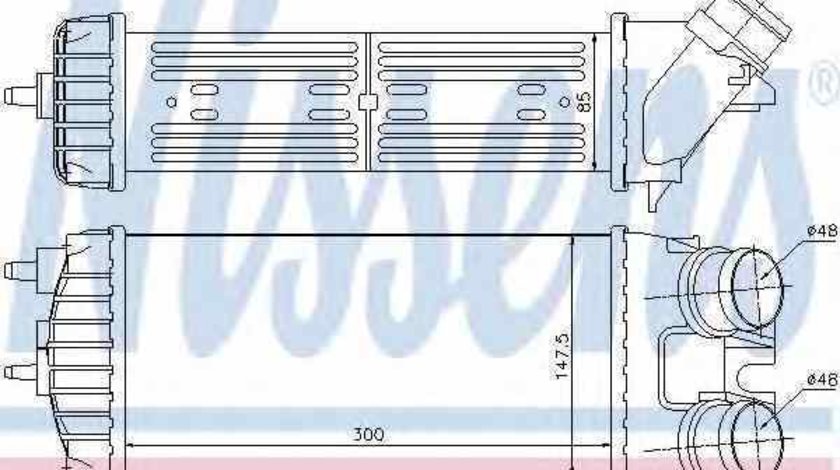 Radiator intercooler PEUGEOT PARTNER caroserie 5 NISSENS 96550