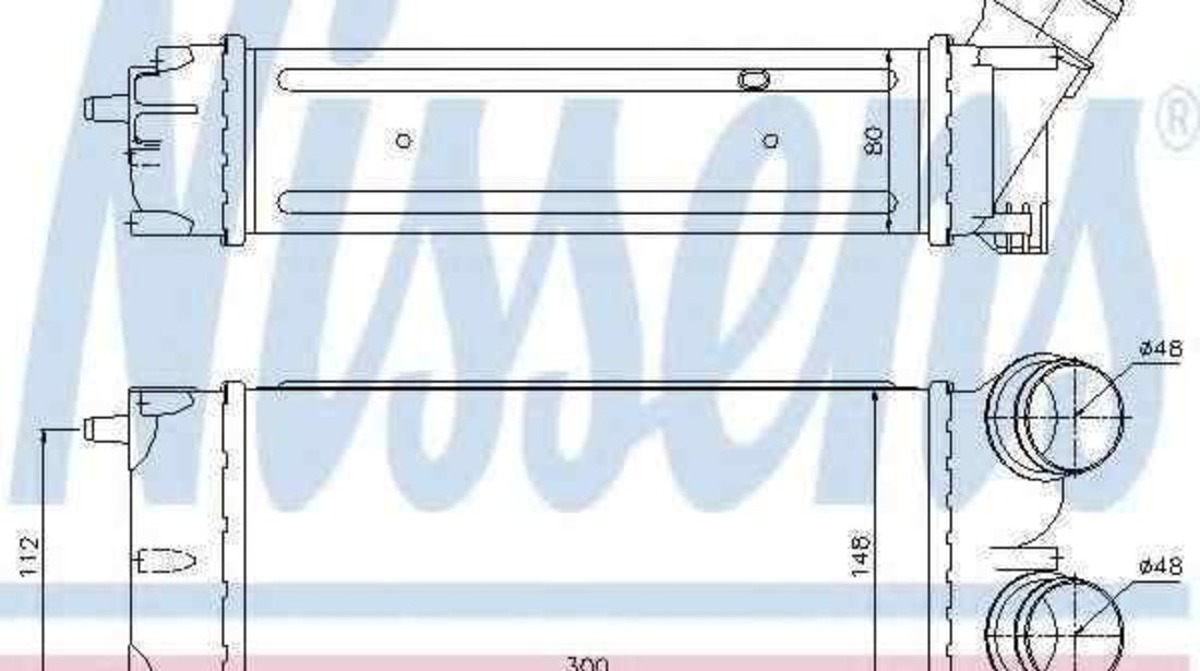 Radiator intercooler PEUGEOT PARTNER Tepee NISSENS 96627