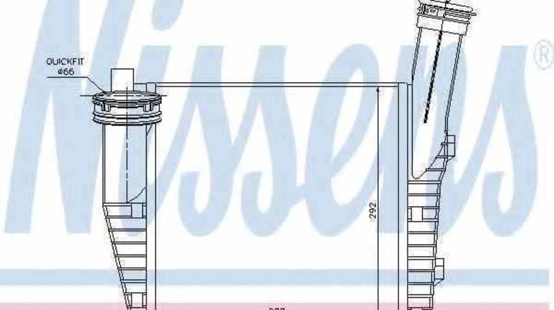 Radiator intercooler PORSCHE CAYENNE NISSENS 96611