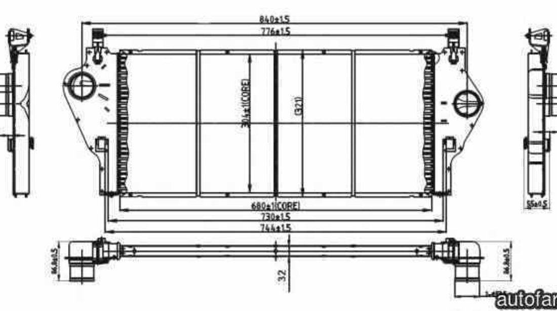 Radiator intercooler RENAULT ESPACE III JE0 NRF 30432