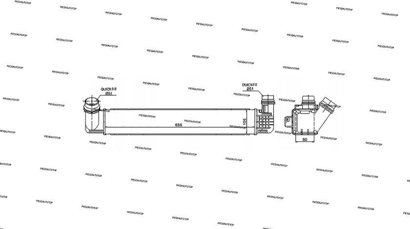 Radiator intercooler Renault Fluence 1.6 dCi NOU 144960022R 144960734R 144968116R 144968673R (650x105x76)