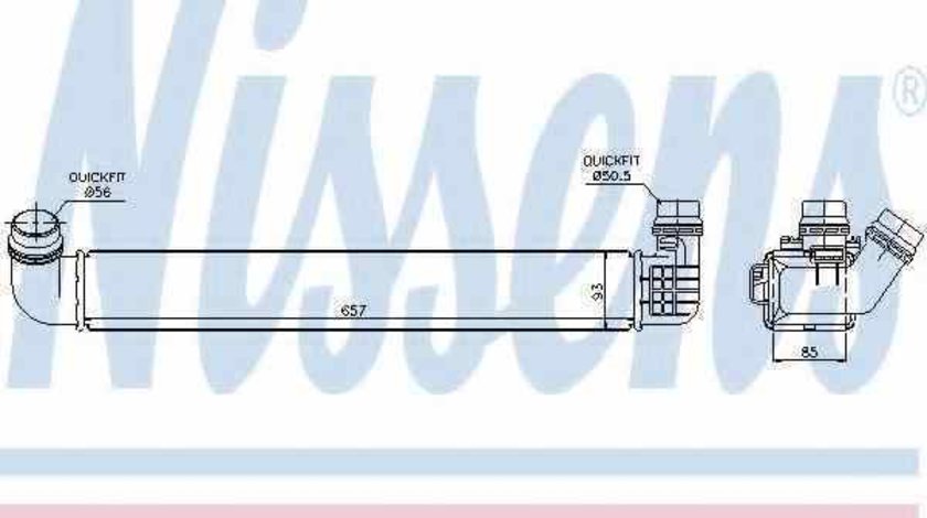 Radiator intercooler RENAULT FLUENCE L30 NISSENS 96569