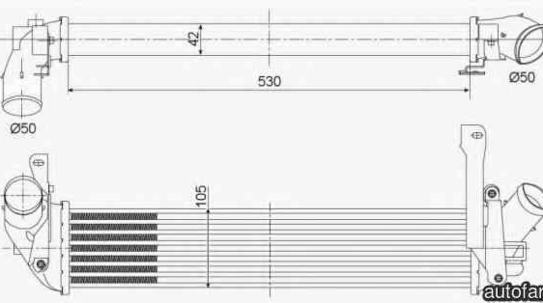 Radiator intercooler RENAULT KANGOO Express FC0/1 NRF 30353