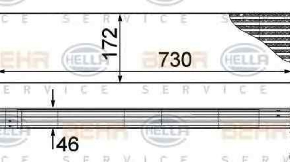 Radiator intercooler RENAULT MASTER III caroserie (FV) HELLA 8ML 376 787-411